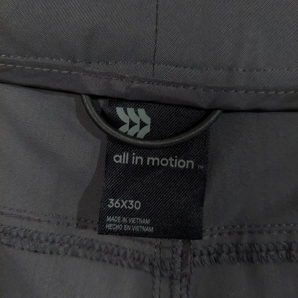 All in Motion Golf Pants Mens 36x30 Grey Activewear 4WE68 New NWT